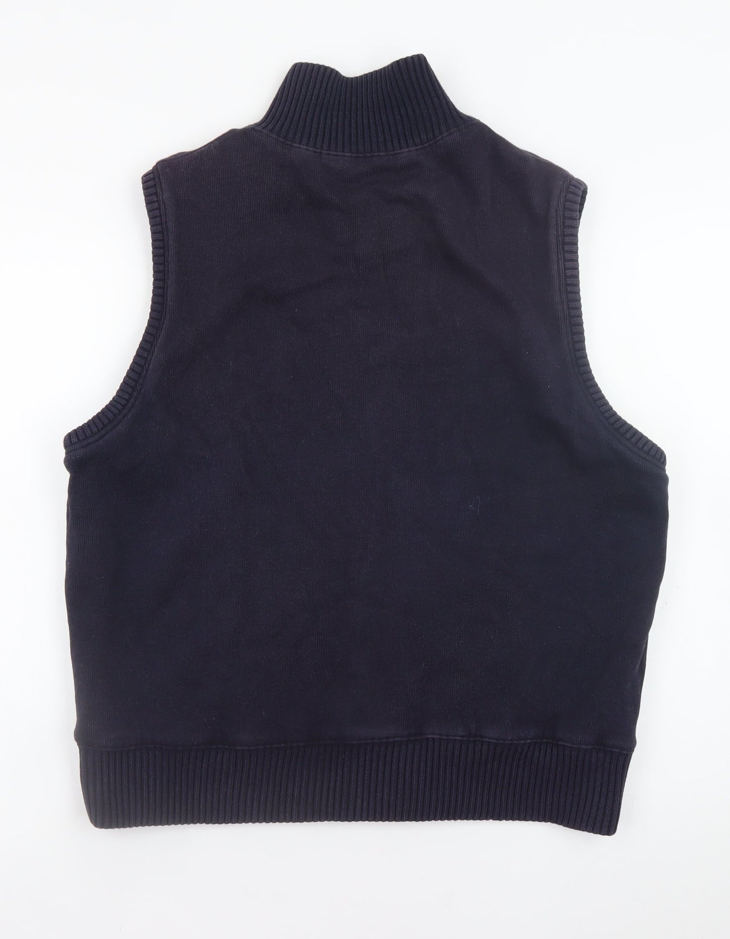 Marks & Spencer Men's Blue Cotton Waistcoat Medium Full Zip