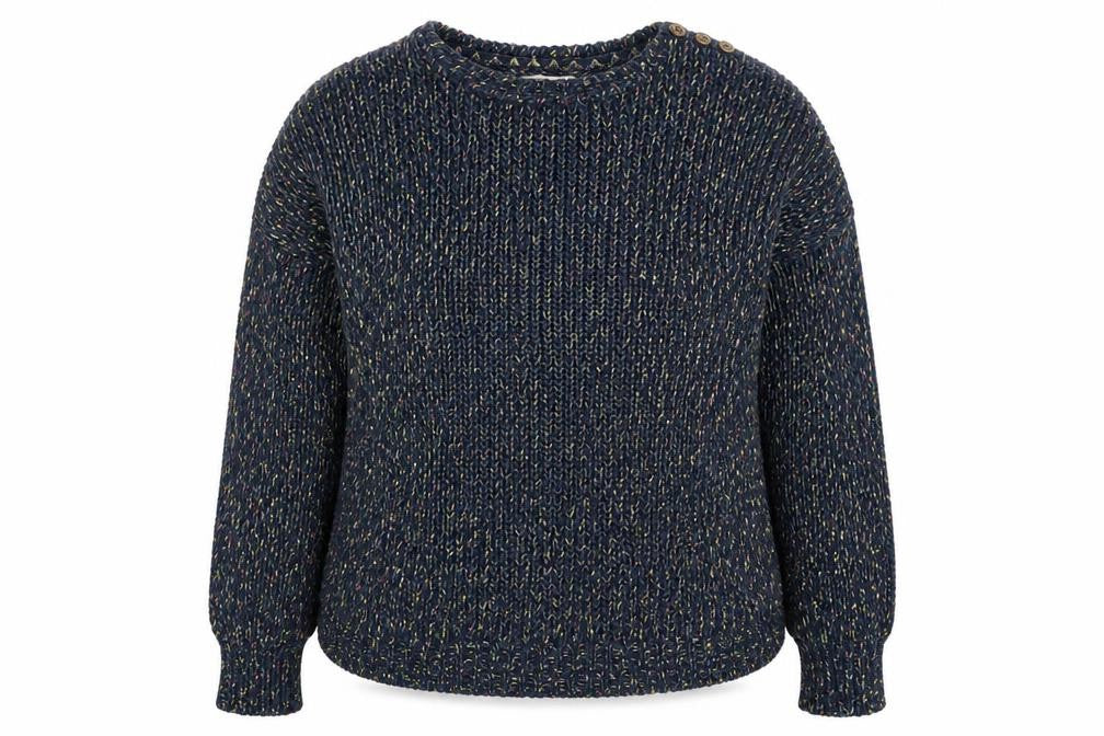 Mantaray Women's Blue Chunky Knit Crew Neck Jumper Size 18