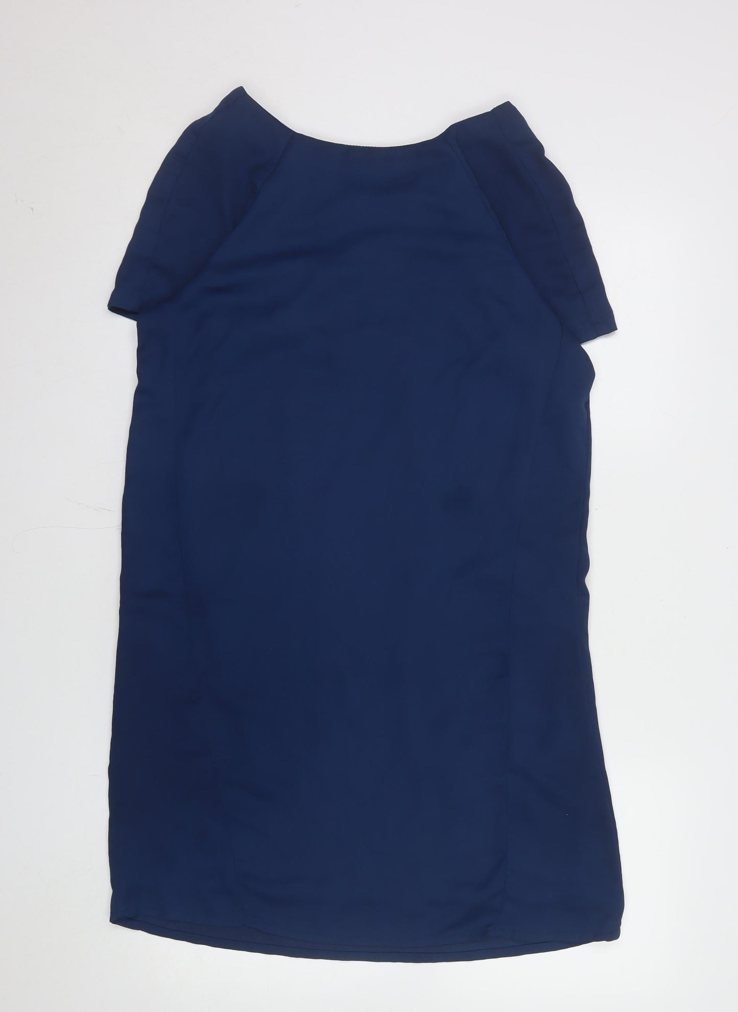Uttam Boutique Women Blue Size 12 Beaded Shift Dress