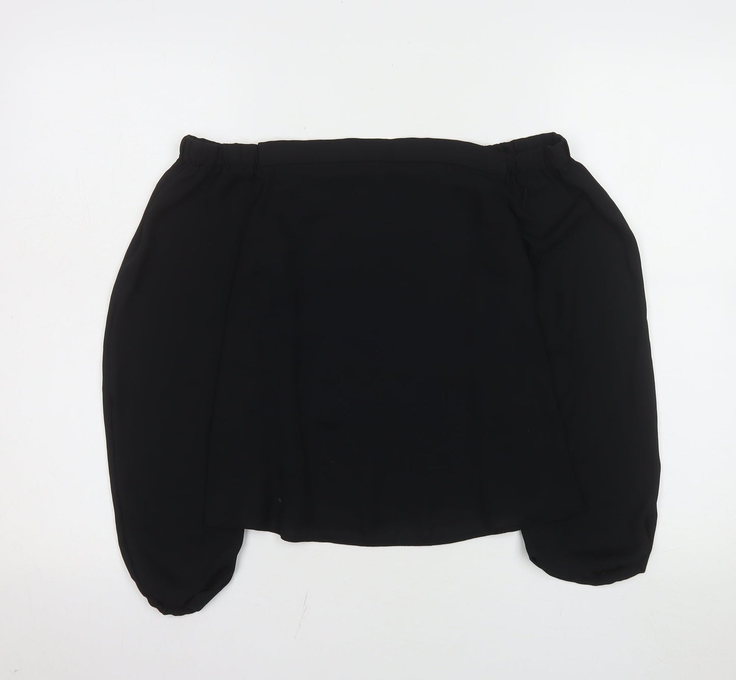 Select Women’s Black Off Shoulder Chiffon Blouse UK 6