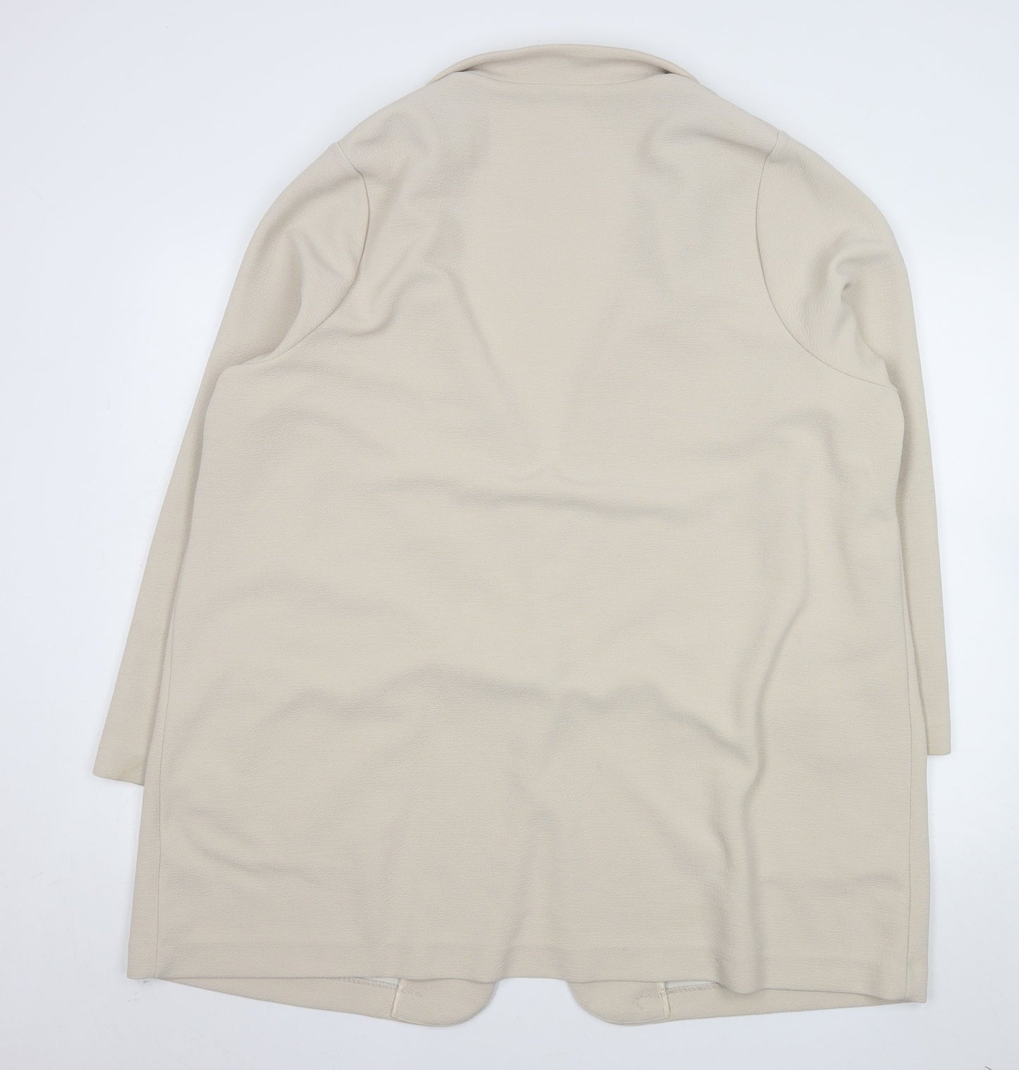 Marks and Spencer Women Ivory Longline Blazer Size 22 Stretch Lined