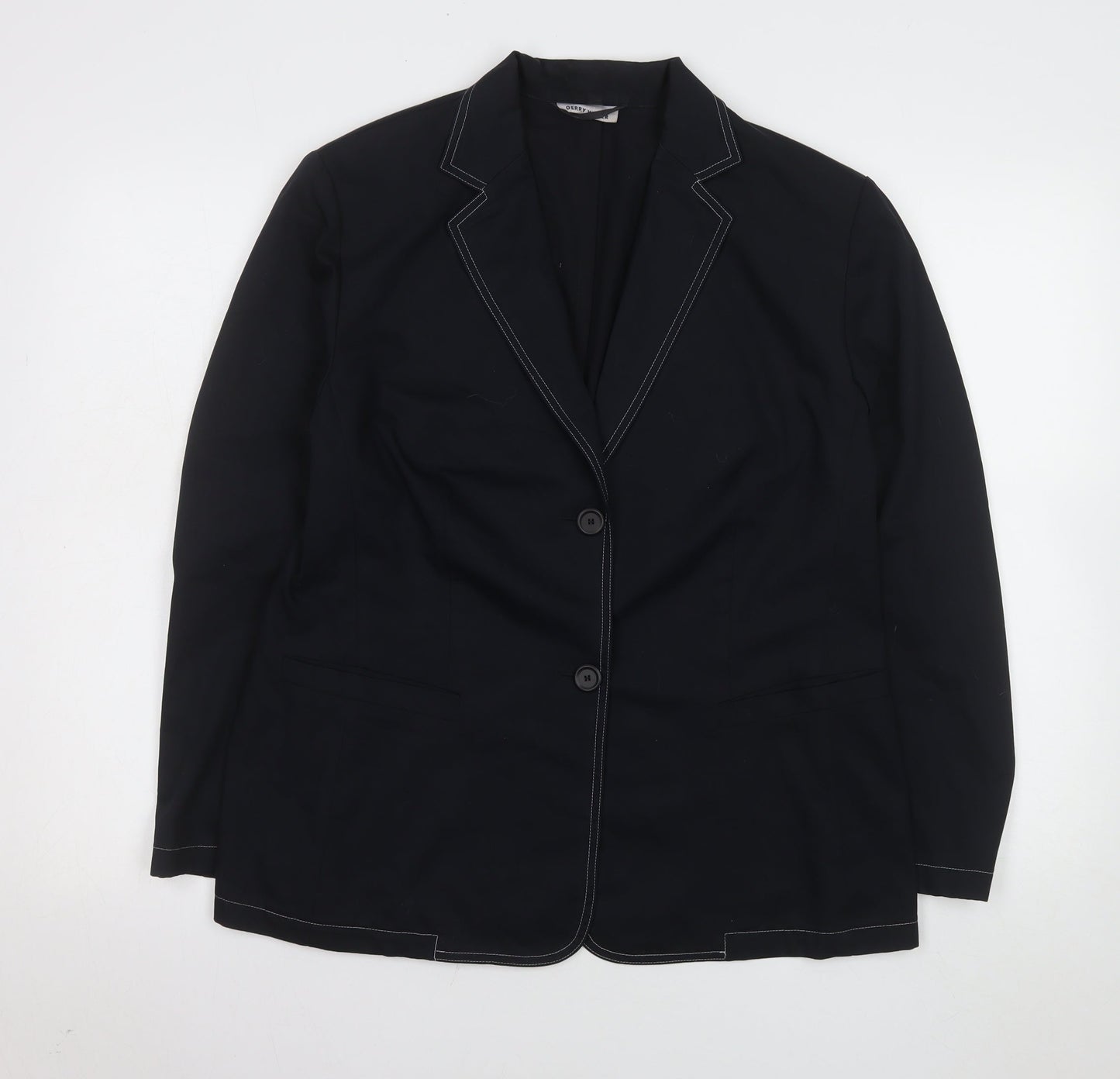 Gerry Weber Women's Black Size 16 Single-Breasted Blazer Jacket