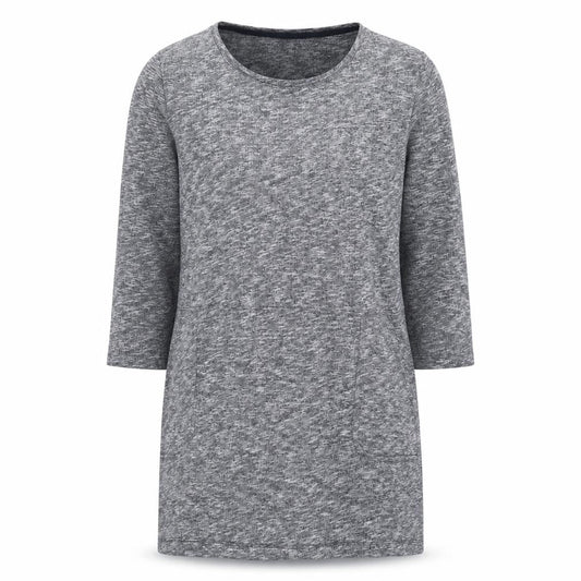 Tu Women Grey Cotton Shift Dress Size 16 Casual 3/4 Sleeve