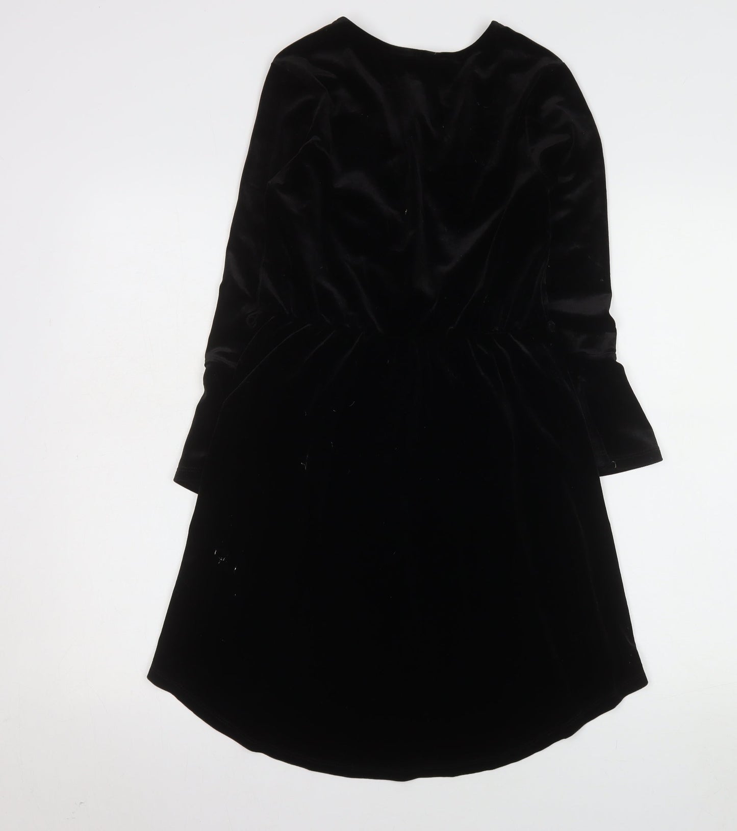 H&M Divided Women’s Black Velvet Wrap Dress Size 6
