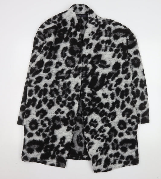 Marks and Spencer Women's Black Mix Animal Print Coatigan Size 16