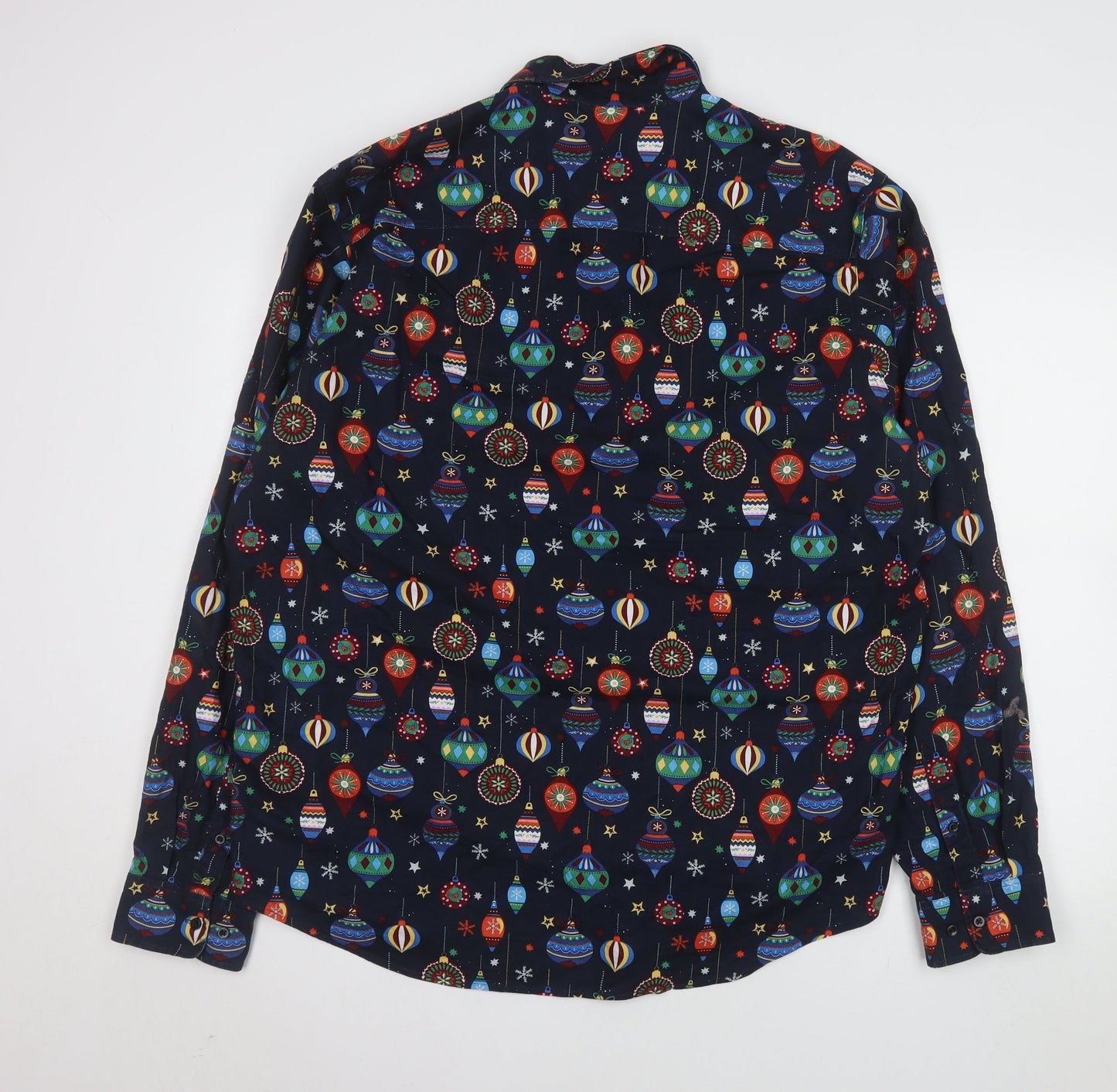 Next Men's Multicoloured Christmas Print Shirt XL Button-Up