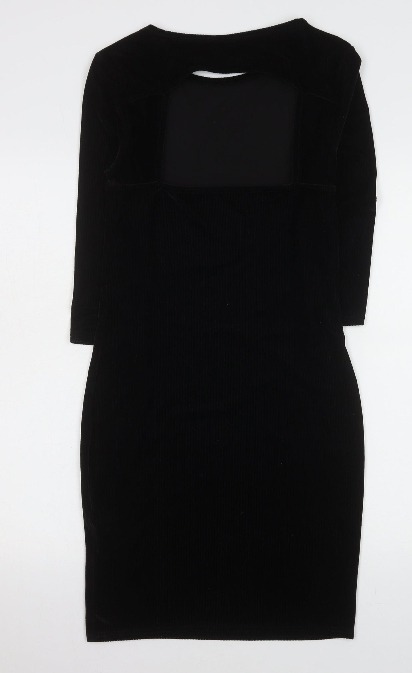 Sparkle & Fade Women’s Black Velvet Bodycon Dress M