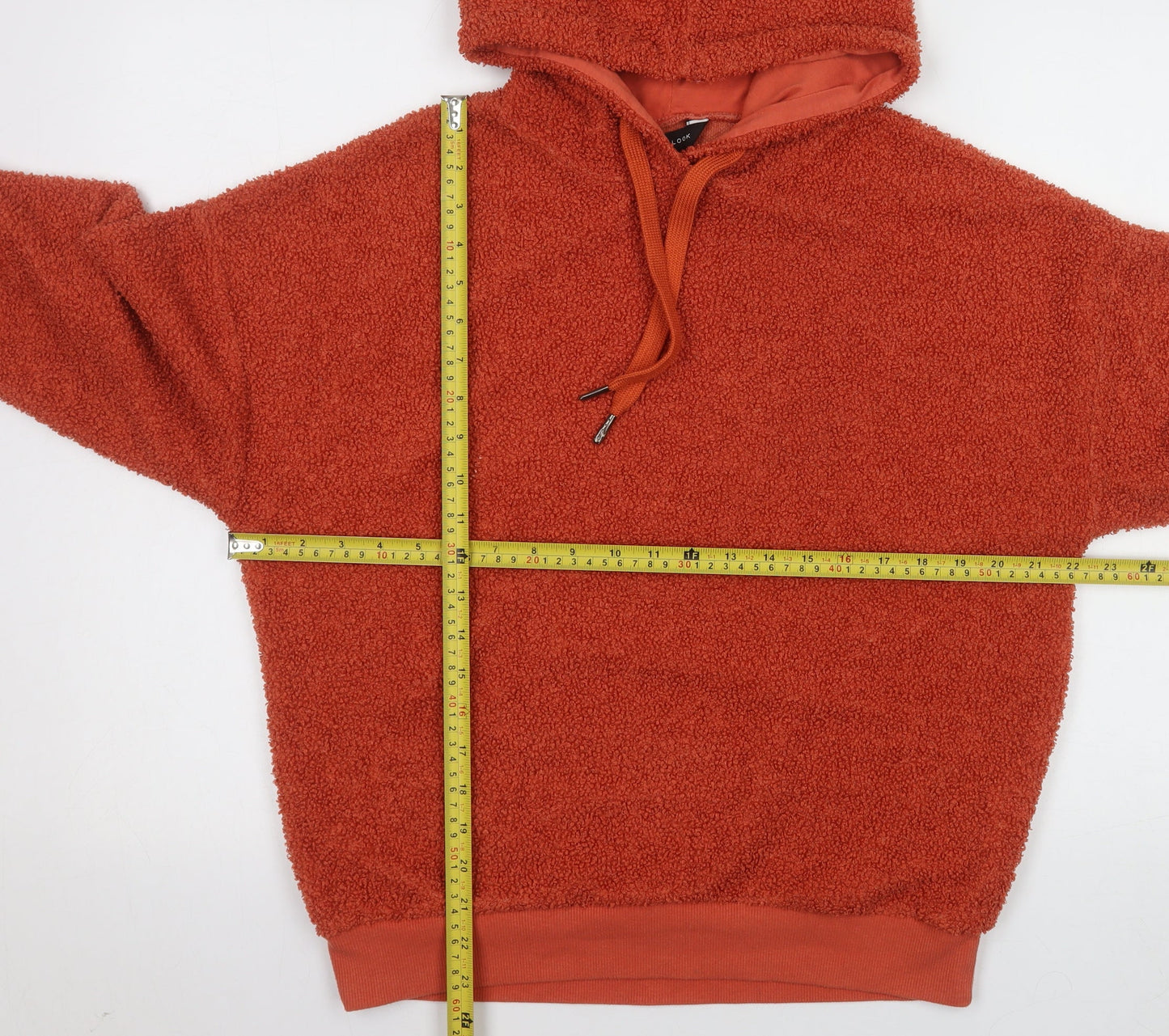 New Look Women Orange UK 8 Bouclé Pullover Hoodie