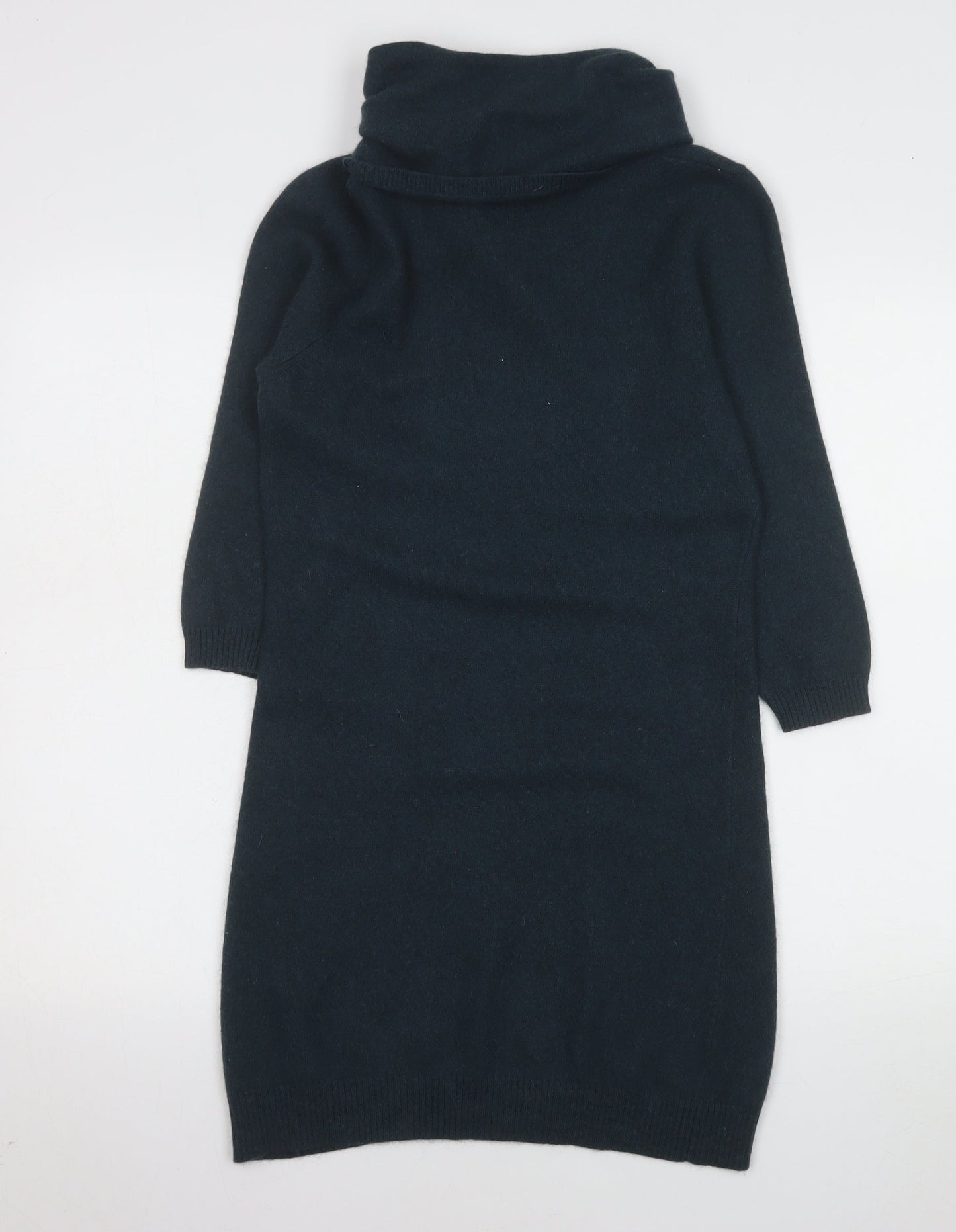 InWear Women's Black Angora Blend Cowl Neck Jumper Dress Size S