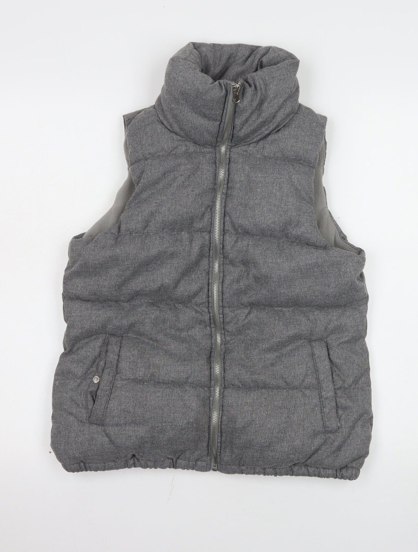 Old Navy Men's Grey XS Puffer Bodywarmer Gilet Polyester Lined