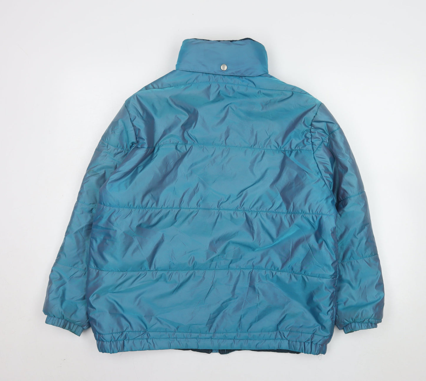 Marks and Spencer Teens Blue Puffer Jacket Size 10 Winter Lined