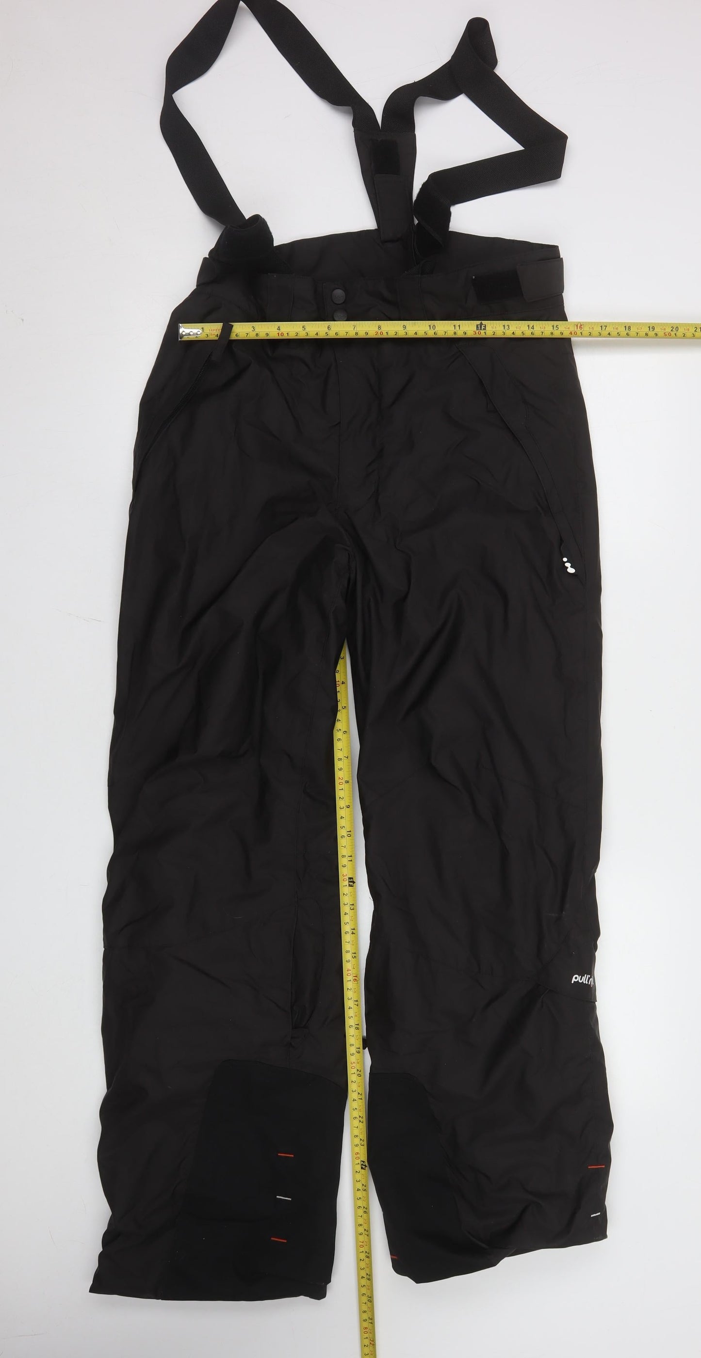 Decathlon Women's Black Waterproof Snow Pants Size 12 Pullnfit Ski Trousers