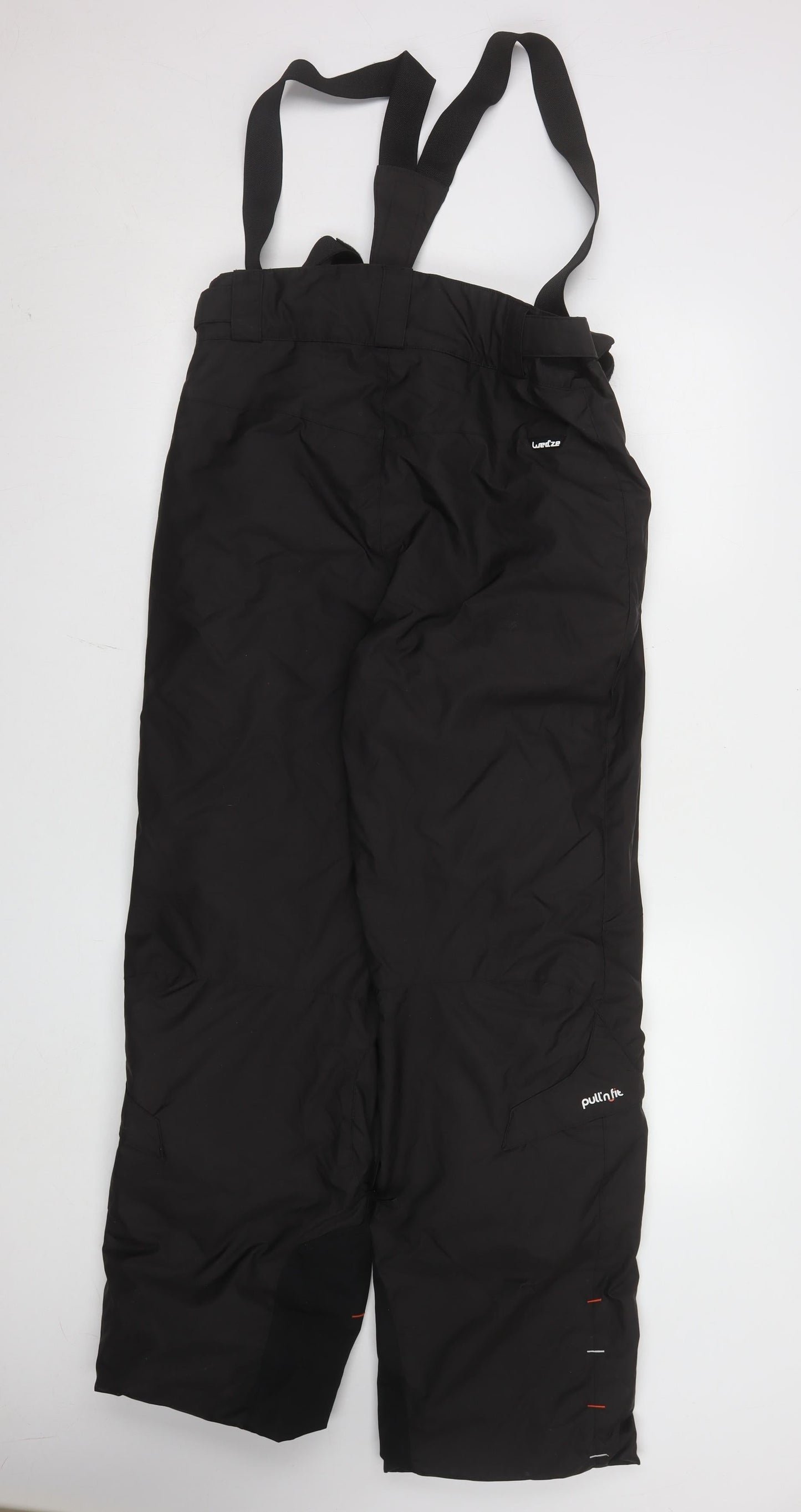 Decathlon Women's Black Waterproof Snow Pants Size 12 Pullnfit Ski Trousers