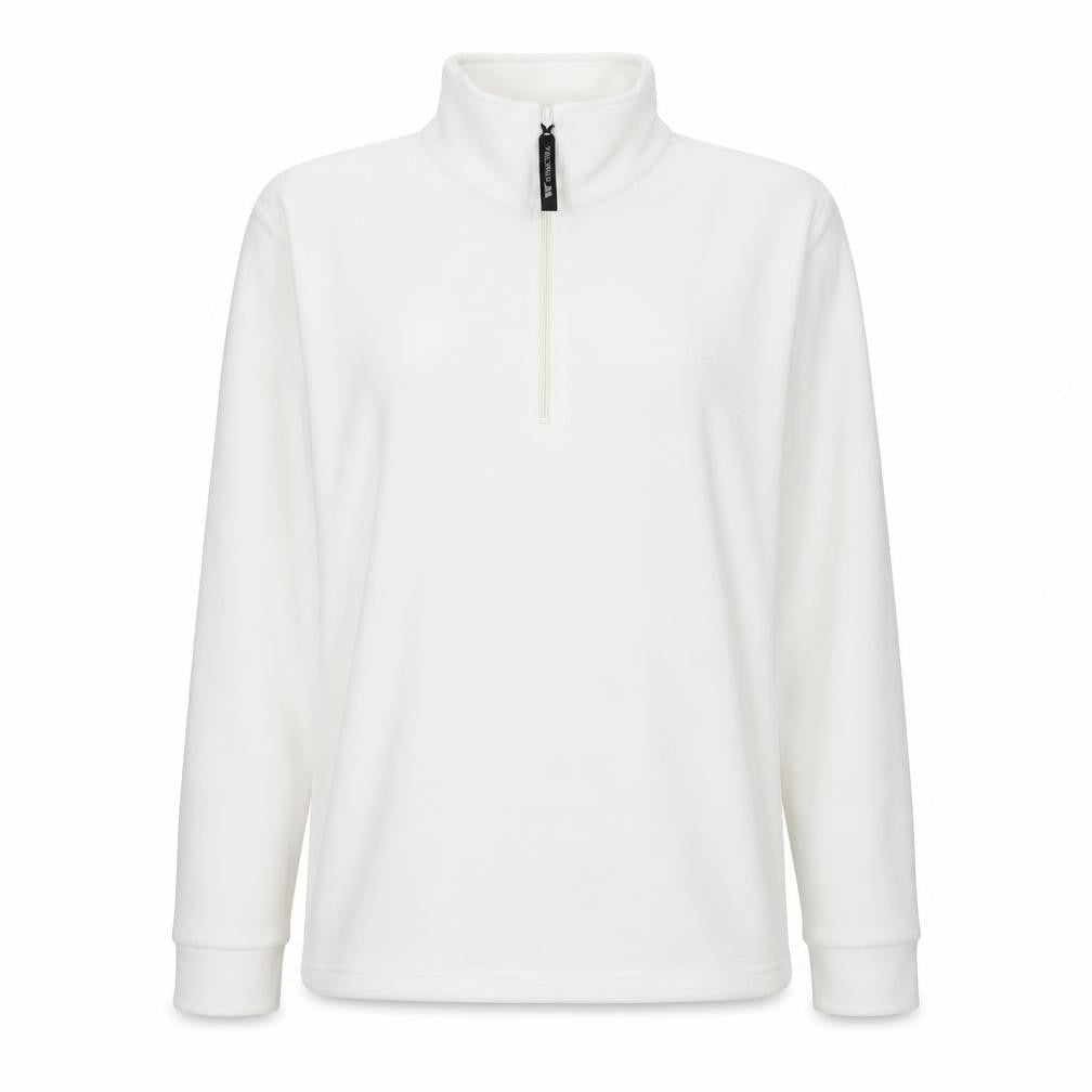 Trespass Women White Fleece 1/2 Zip Pullover Sweatshirt Size L