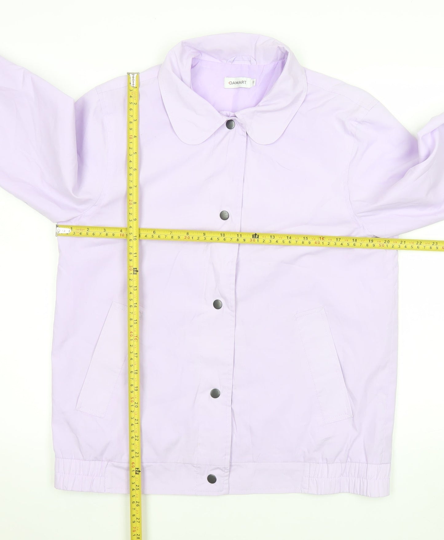 Damart Women's Purple Mid-Length Lined Basic Jacket Size 12
