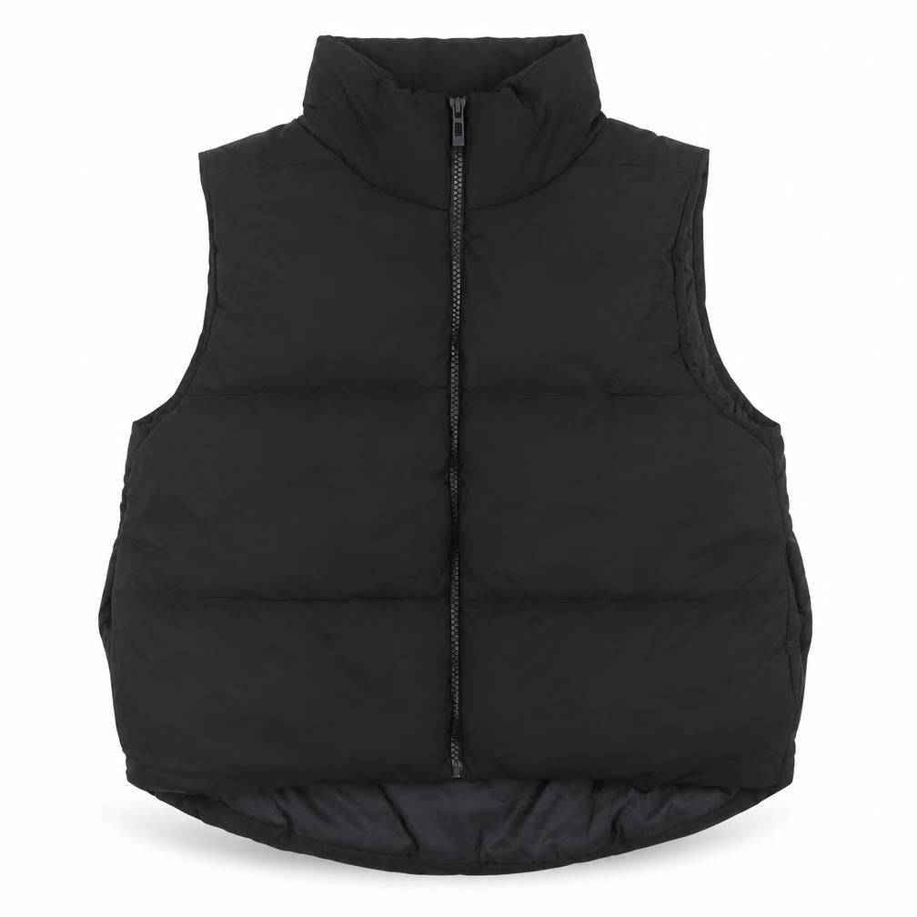Rising Women's Black Polyester Puffer Waistcoat Size S