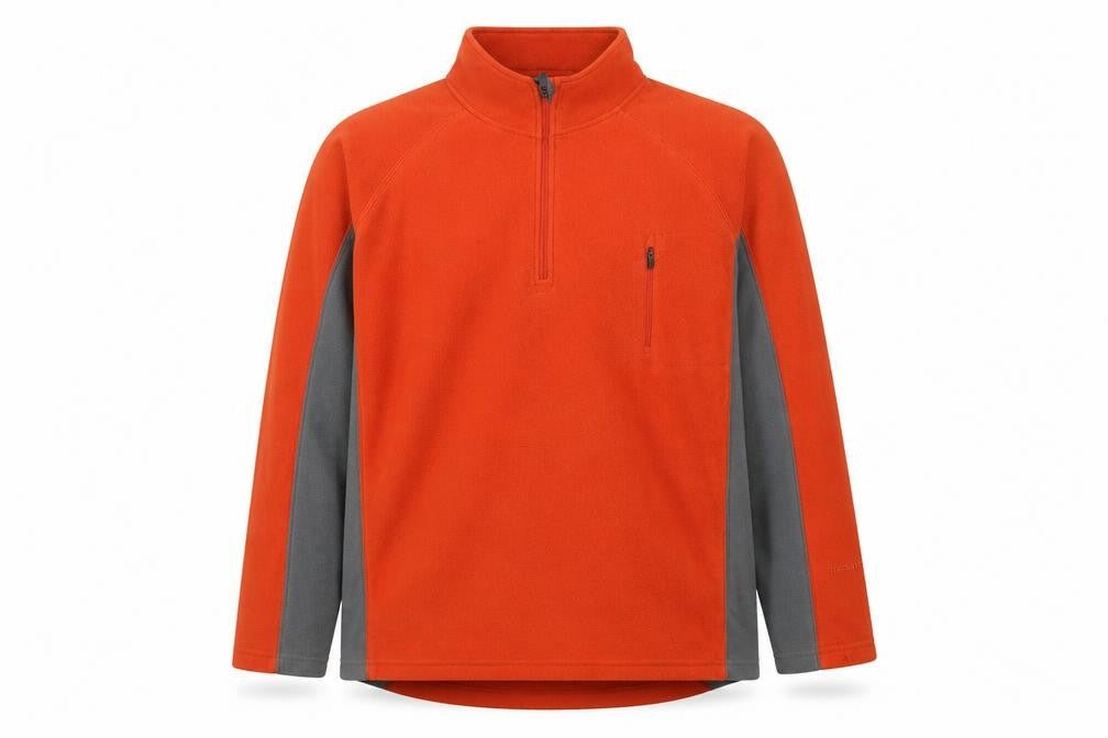 Peter Storm Men's Orange Fleece XL 1/4 Zip Pullover Sweatshirt