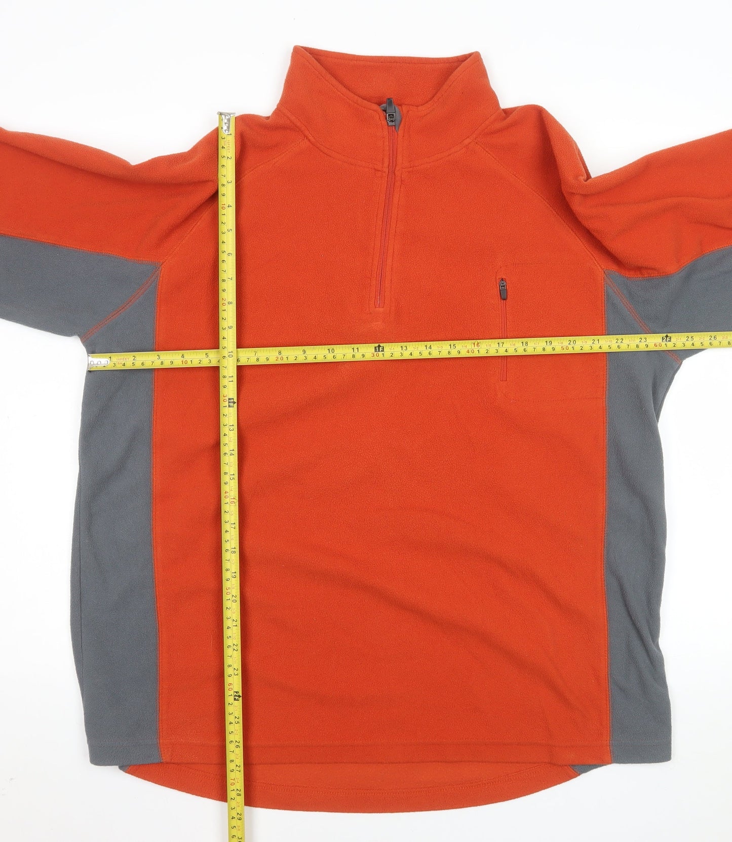 Peter Storm Men's Orange Fleece XL 1/4 Zip Pullover Sweatshirt