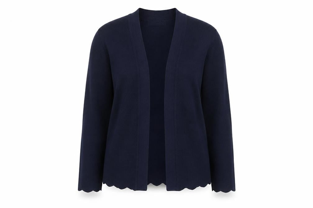 Marks & Spencer Women’s Blue Size 12 Open Front Long Sleeve Cardigan