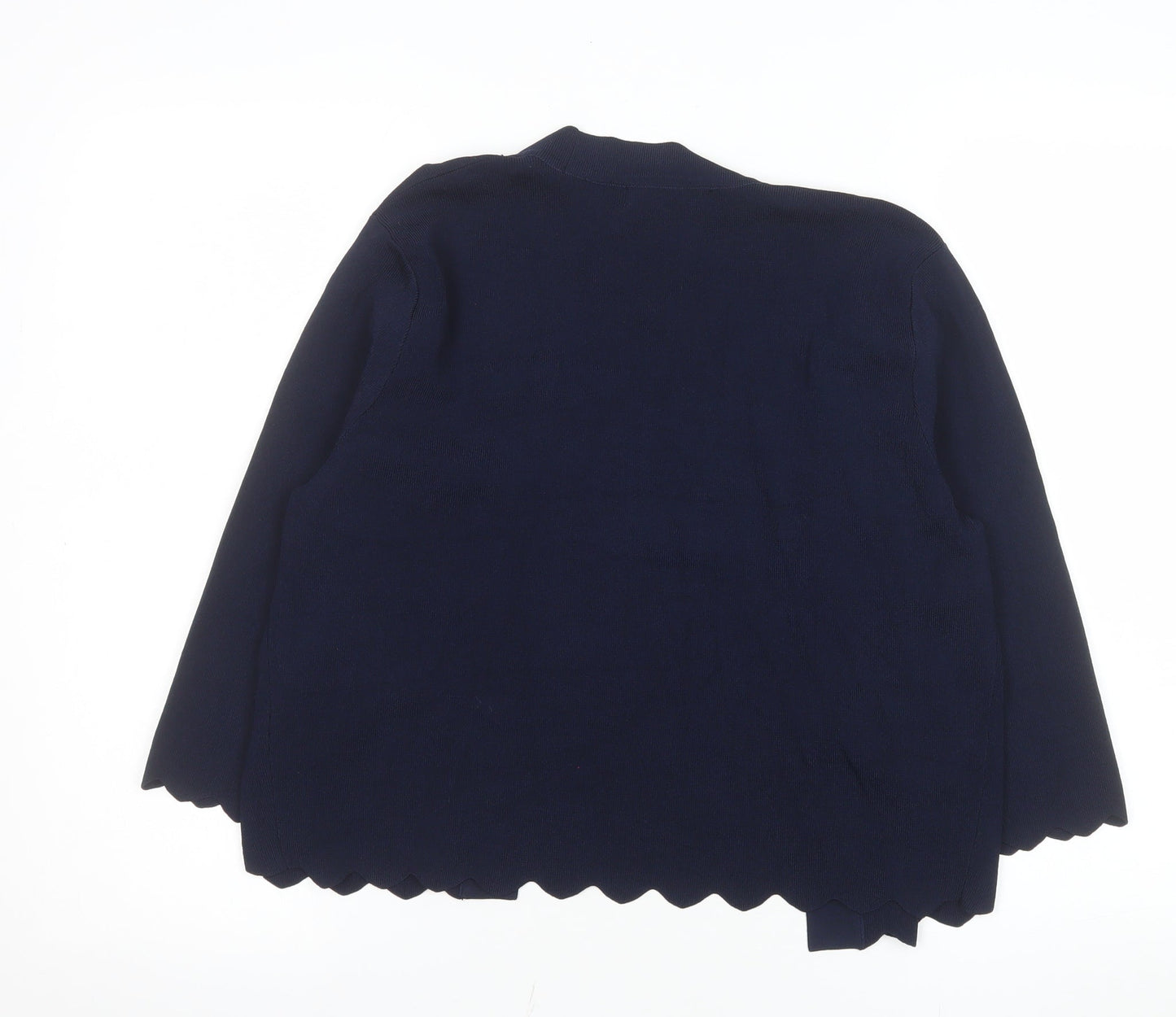 Marks and Spencer Women’s Blue Size 12 Open Front Long Sleeve Cardigan