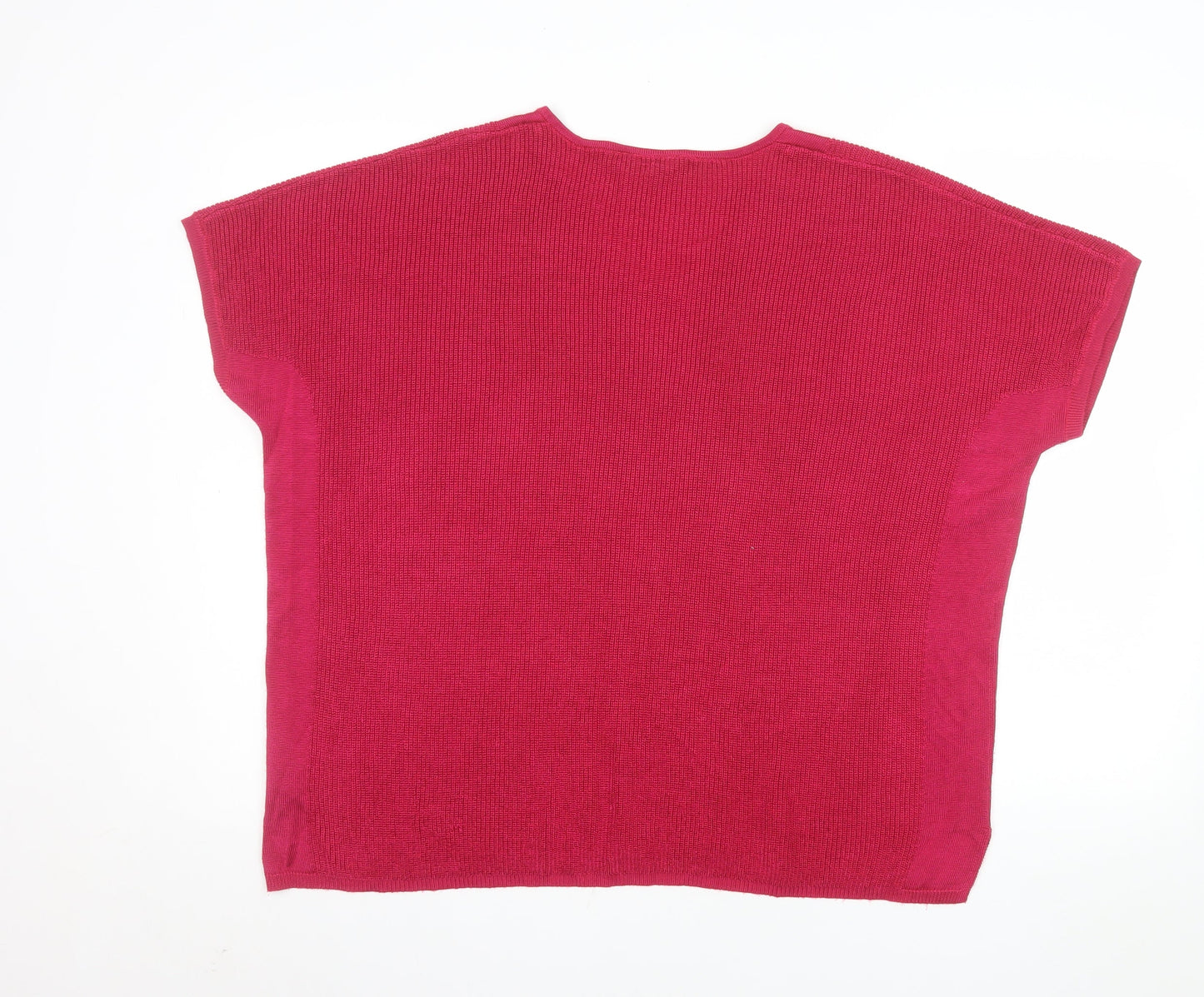 Country Casuals Women's Pink V-Neck Sleeveless Knit Jumper XL
