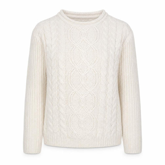 Debenhams Women Ivory Cable Knit Crew Neck Jumper Size 10