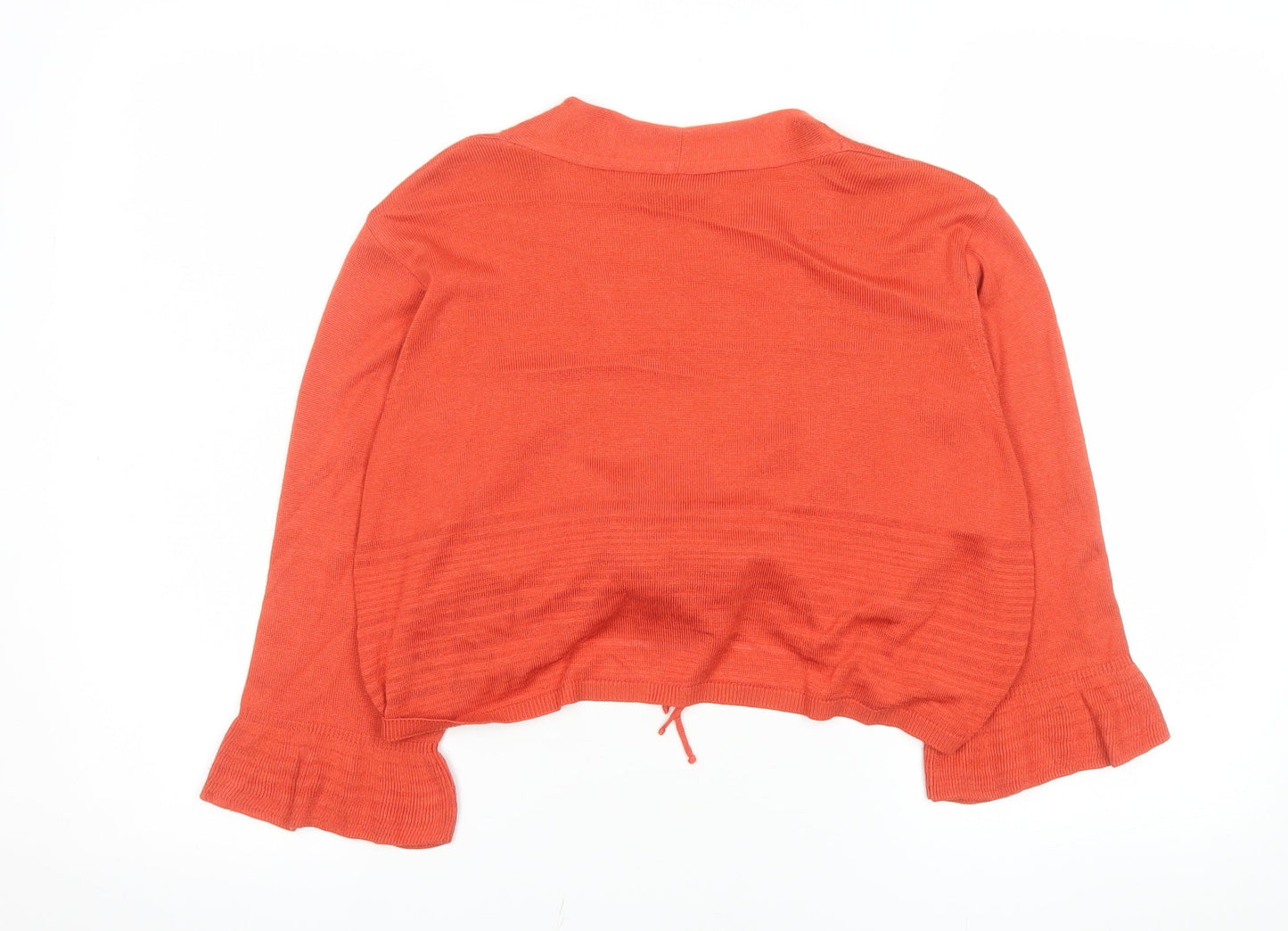 Marks and Spencer Per Una Women Red Cropped Tie Blouse Size 20