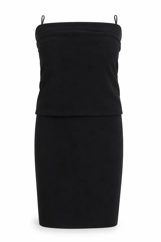Zara Women Black S Stretch Knit Pencil Skirt High Waist