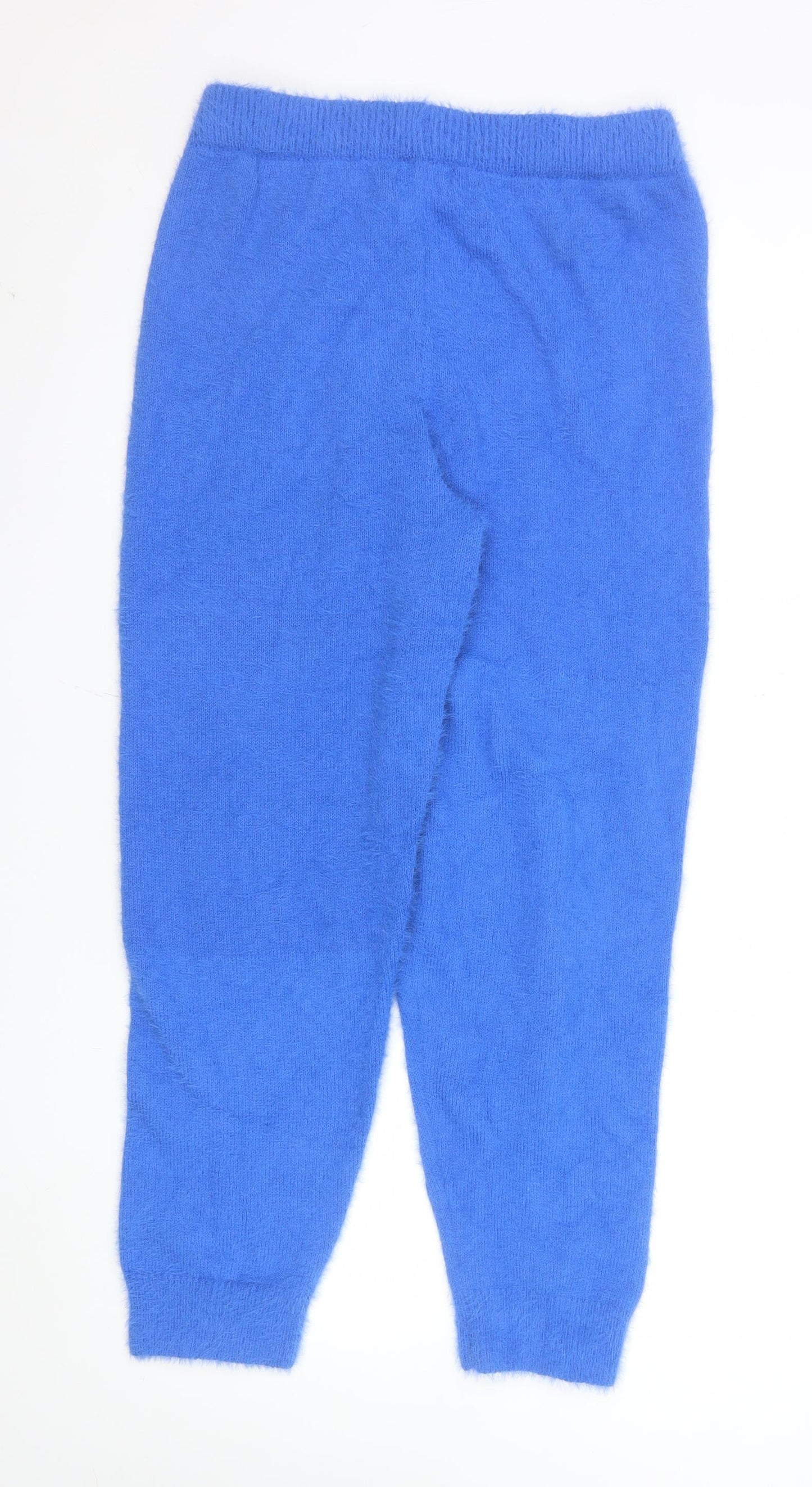 In The Style Women Blue Size 14 Wool-Blend Jogger Trousers