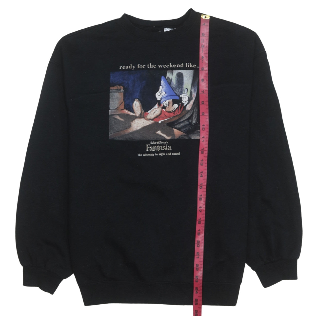 H&M Divided Women Black XS Pullover Sweatshirt Disney Fantasia Mickey