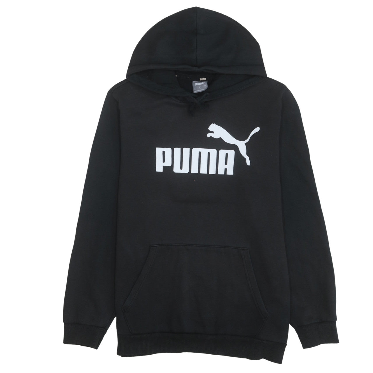 Puma Mens Black Pullover Hoodie M Logo Graphic Sportswear