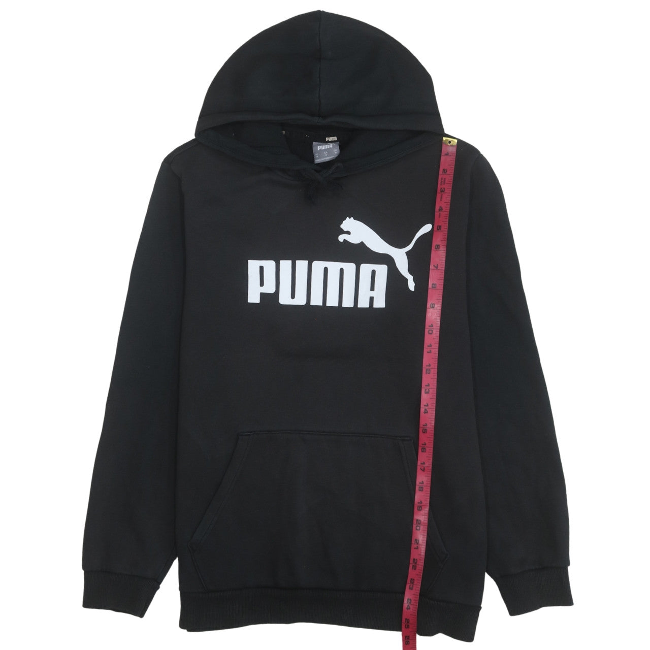 Puma Mens Black Pullover Hoodie M Logo Graphic Sportswear