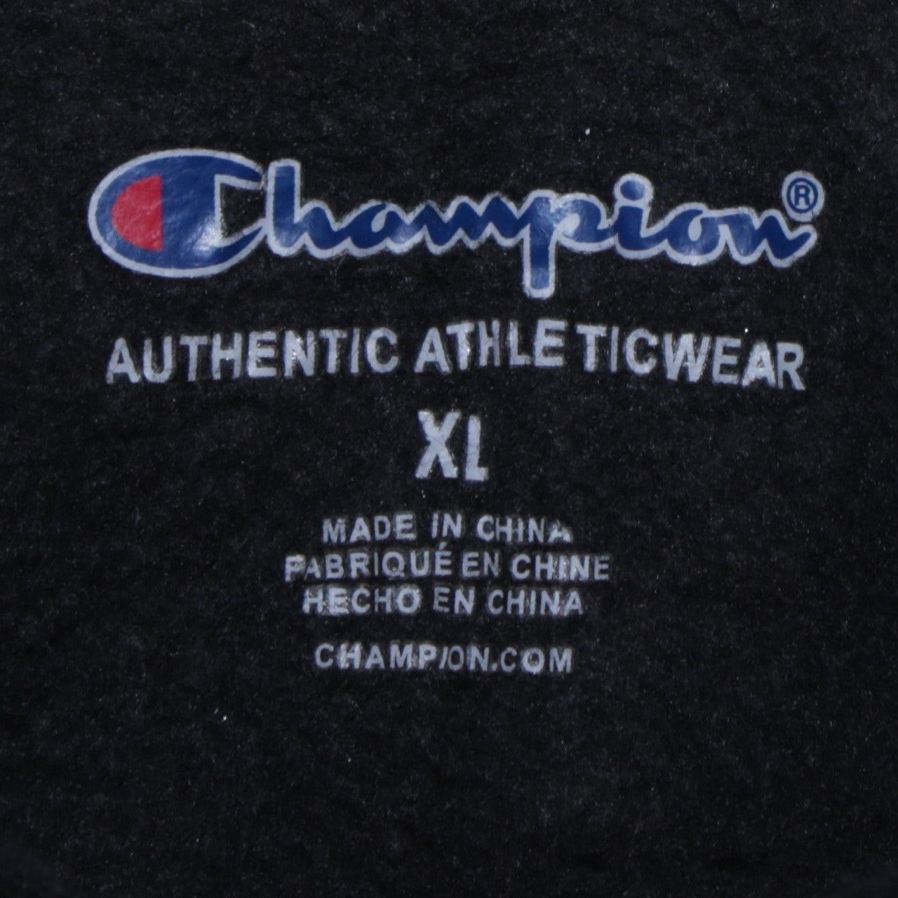 Champion Boys Black XL Pullover Fleece Hoodie with Logo Print