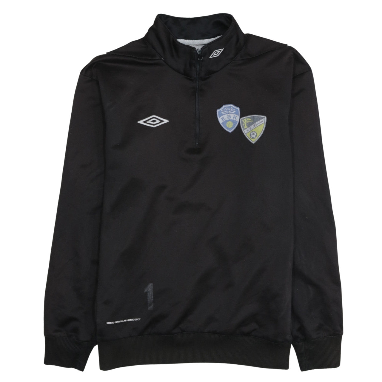 Umbro Men's Black 1/4 Zip Football Sweatshirt Size S