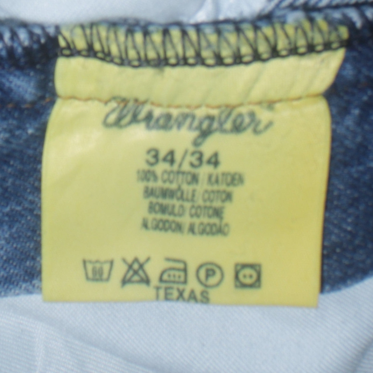 Wrangler Men's Blue 34/34 Regular Fit Denim Jeans