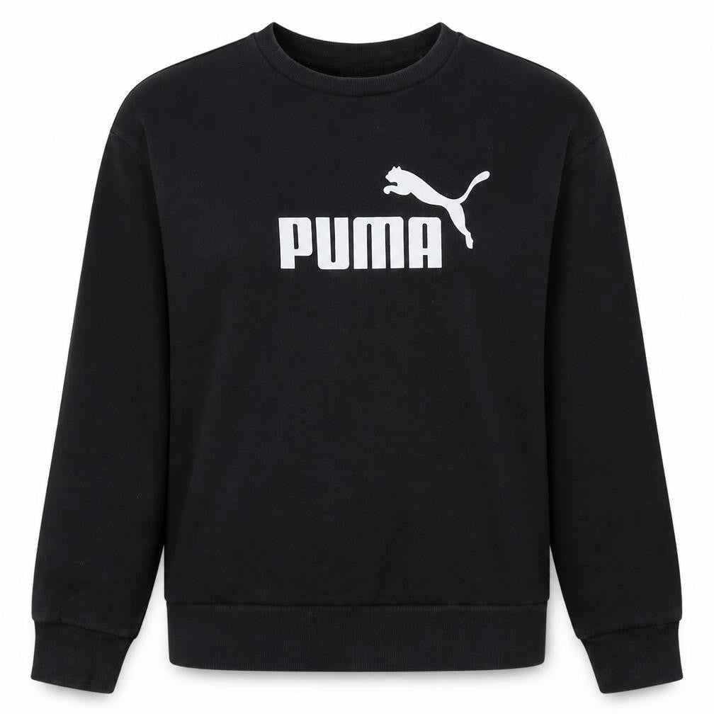 Puma Women's Black Medium Pullover Sweatshirt with Logo Print