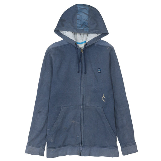 Nike Men's Blue Full Zip Hoodie Medium Fleece Cotton Sweatshirt