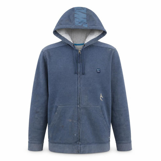 Nike Men's Blue Full Zip Hoodie Medium Fleece Cotton Sweatshirt