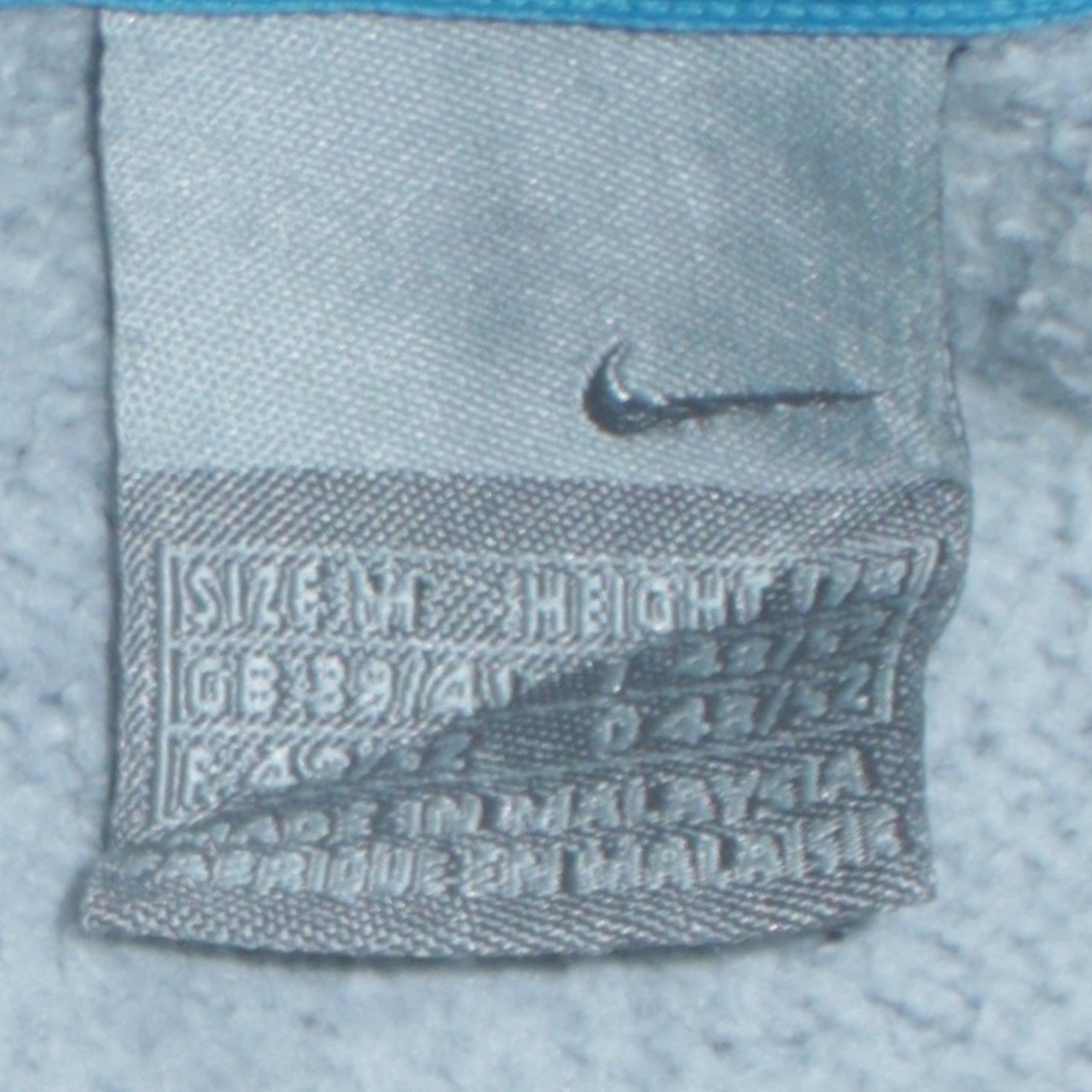 Nike Men's Blue Full Zip Hoodie Medium Fleece Cotton Sweatshirt