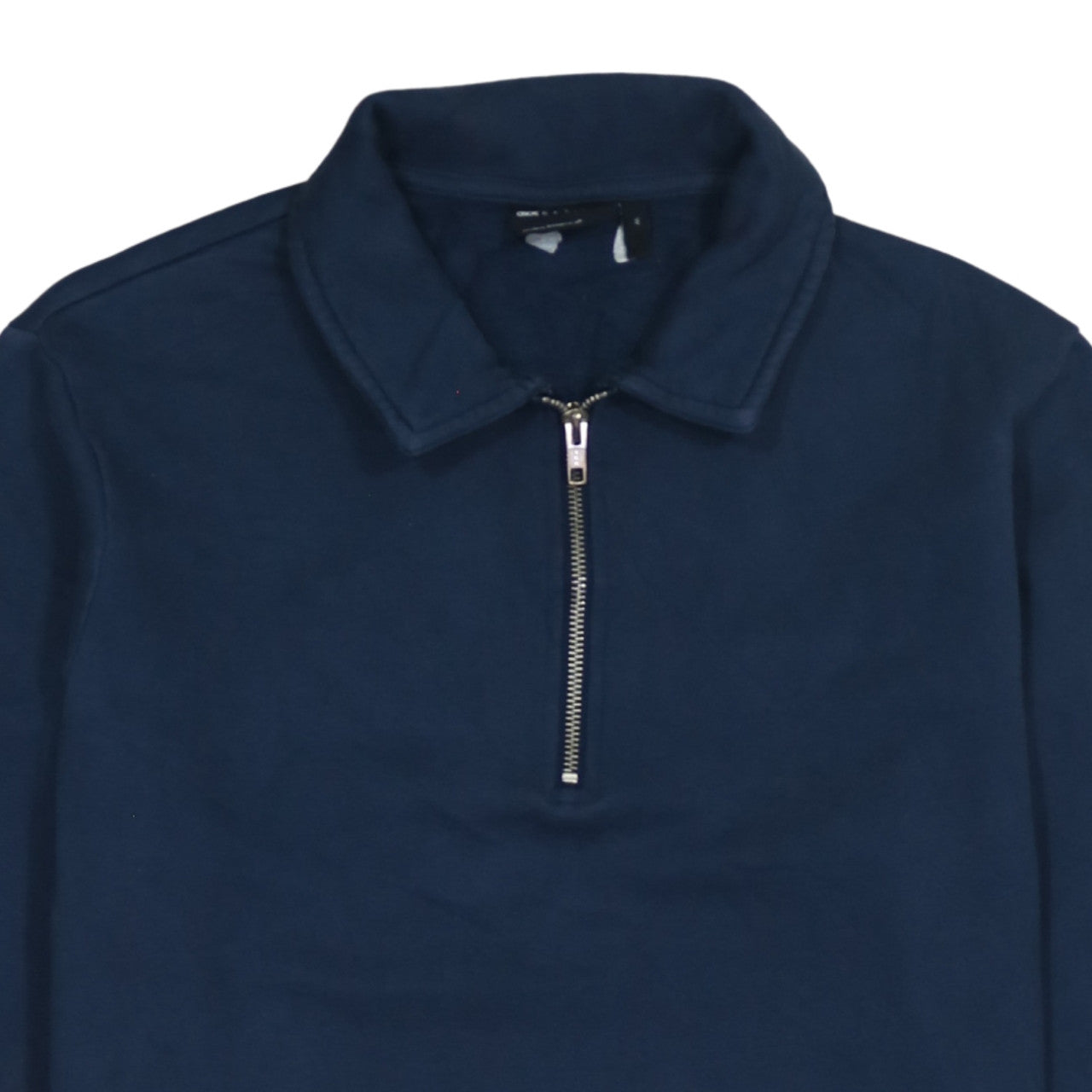 ASOS DESIGN Men's Blue Collared 1/2 Zip Sweatshirt Size M
