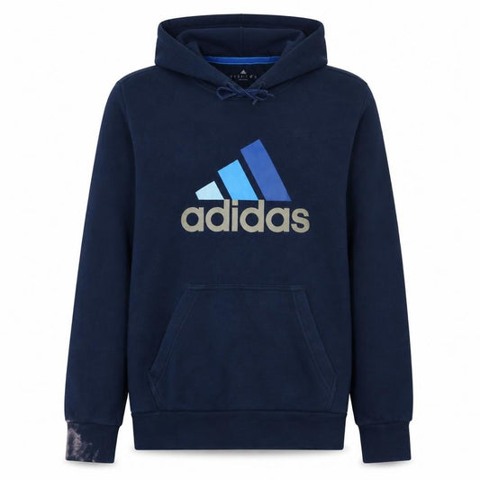 Adidas Men's Blue Pullover Hoodie Size S Sports Fleece Sweatshirt