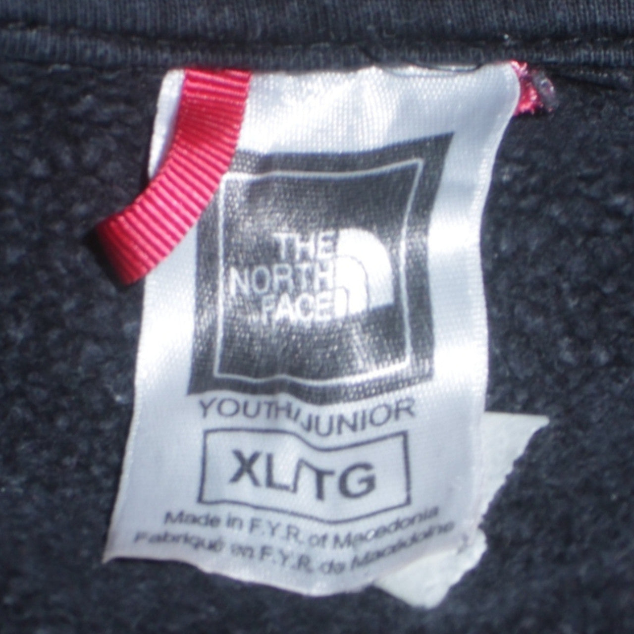 The North Face Boys Black Pullover Hoodie XL Cotton Logo Sweatshirt