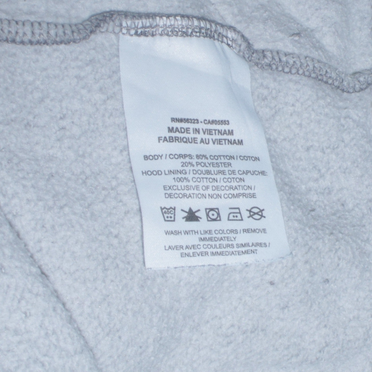 Nike Boys Grey XL Pullover Hoodie with Logo Print Fleece Sweatshirt