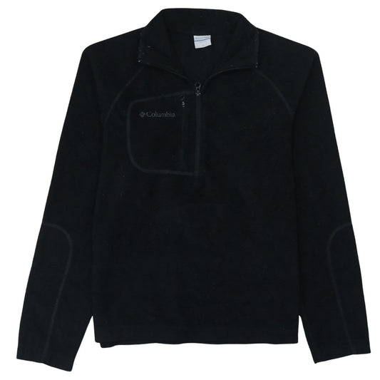 Columbia Men's Black Fleece 1/4 Zip Pullover Sweatshirt M