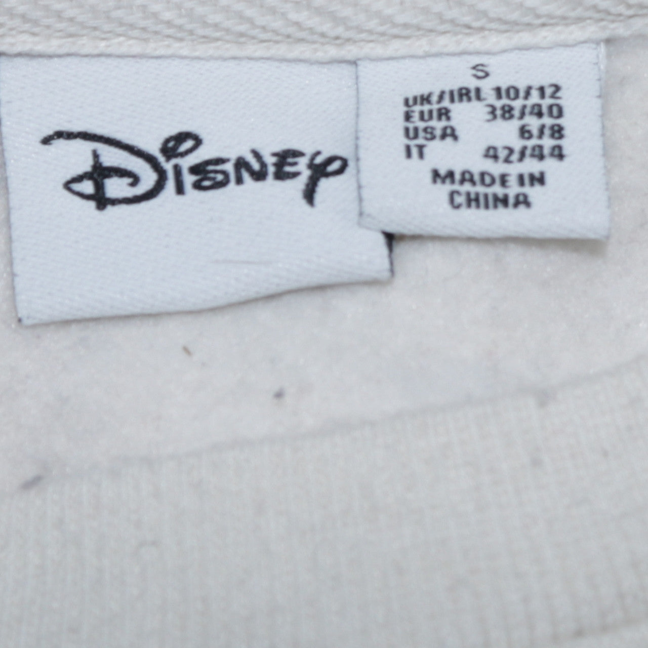 Disney Women’s Beige Mickey Mouse Sweatshirt UK 10/12 Small