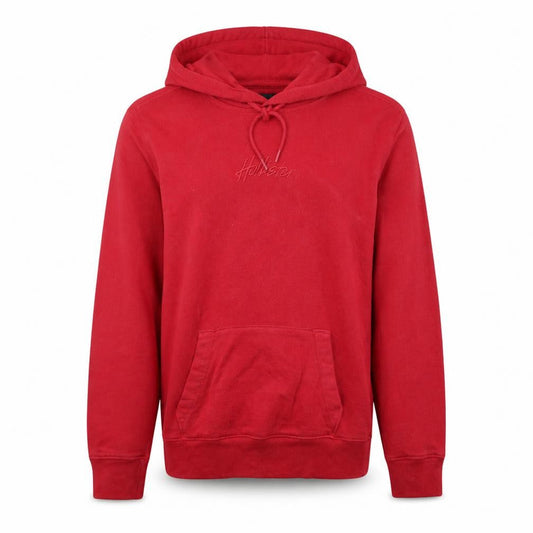Hollister Mens Red XS Pullover Hoodie Logo Knit Cotton Blend