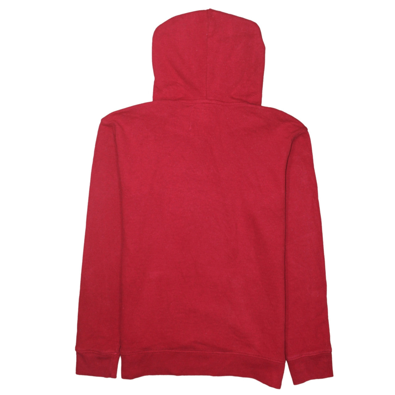 Hollister Mens Red XS Pullover Hoodie Logo Knit Cotton Blend