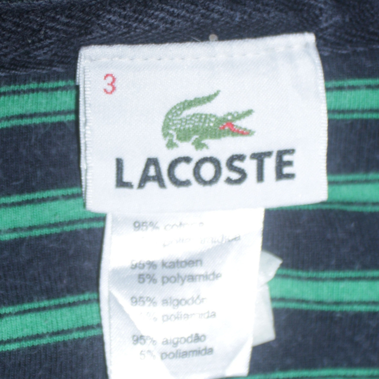 Lacoste Men’s Blue Full Zip Hoodie Size S Logo Embroidered Cotton