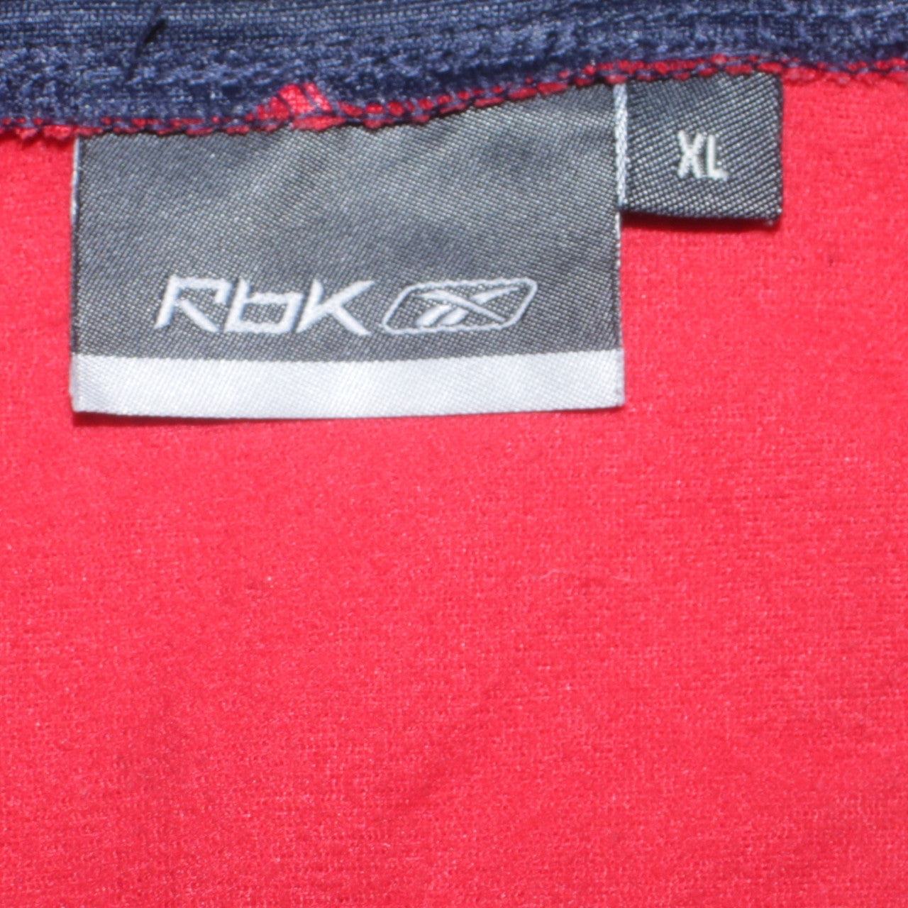 Reebok Mens Navy Red Track Jacket XL Full Zip Windbreaker