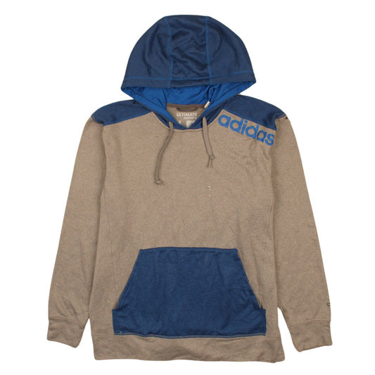 Adidas Men's Brown Blue Ultimate Pullover Hoodie Size L